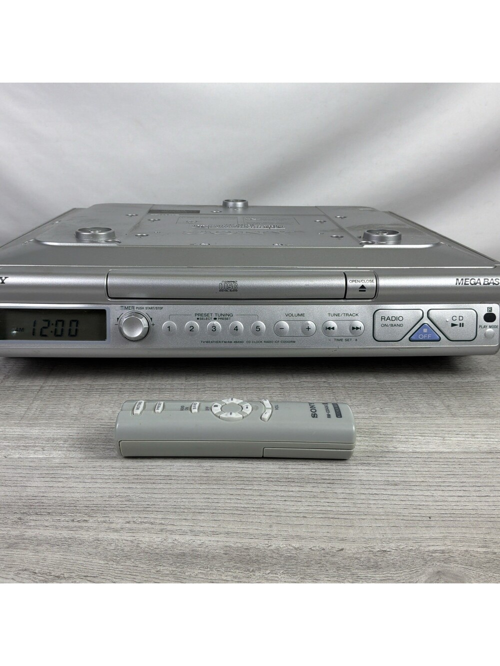 Sony ICF-CD543RM Kitchen CD Clock Radio w/ Remote